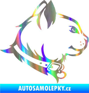 Samolepka Kočka 003 pravá Holografická