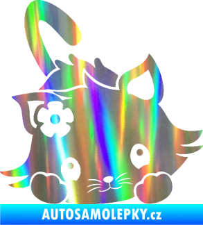 Samolepka Kočka 012 pravá Holografická