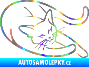 Samolepka Kočka 022 pravá Holografická