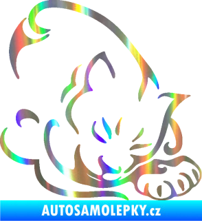 Samolepka Kočka 030 pravá Holografická
