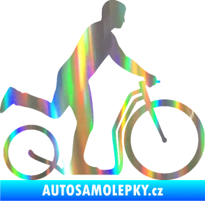 Samolepka Koloběžka 001 pravá jízda  Holografická