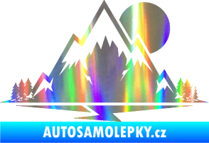 Samolepka Krajina hory 001 pravá Holografická