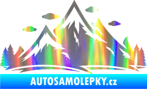 Samolepka Krajina hory 002 pravá Holografická