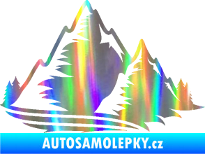 Samolepka Krajina hory 003 pravá Holografická