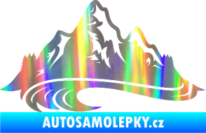 Samolepka Krajina hory 008 levá Holografická