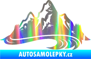 Samolepka Krajina hory 008 pravá Holografická