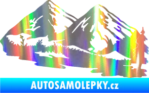 Samolepka Krajina hory 012 pravá Holografická