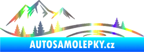 Samolepka Krajina hory 036 levá Holografická