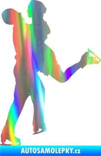 Samolepka Krasobruslení 006 pravá pár Holografická
