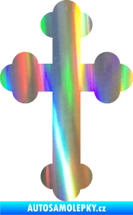 Samolepka Křesťanský kříž 001 Holografická