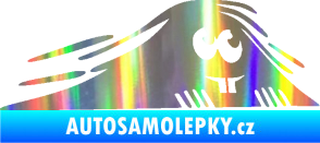 Samolepka Kuk 004 pravá zubatý šmíráček Holografická