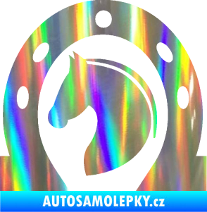Samolepka Kůň 034 levá podkova Holografická
