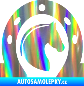 Samolepka Kůň 034 pravá podkova Holografická