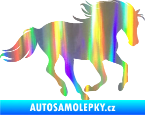 Samolepka Kůň 071 pravá běžící Holografická