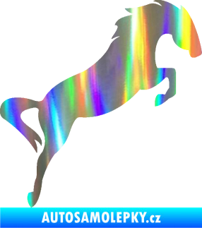 Samolepka Kůň 072 pravá skok Holografická