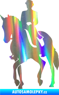 Samolepka Kůň drezura levá Holografická
