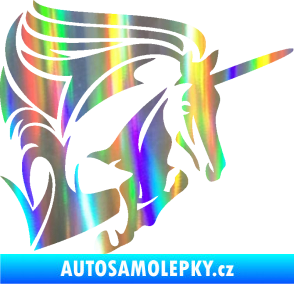 Samolepka Kůň jednorožec 001 pravá Holografická
