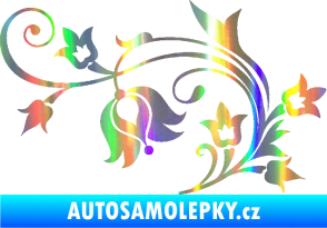 Samolepka Květina dekor 002 levá Holografická