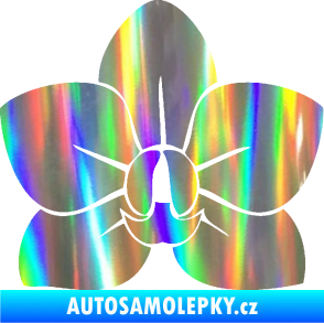 Samolepka Květina dekor 023 orchidej květ Holografická
