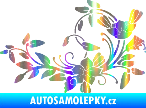 Samolepka Květina dekor 025 pravá Holografická