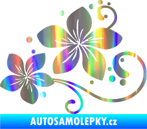 Samolepka Květina dekor 035 levá Holografická