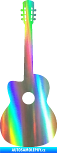 Samolepka Kytara akustická Holografická
