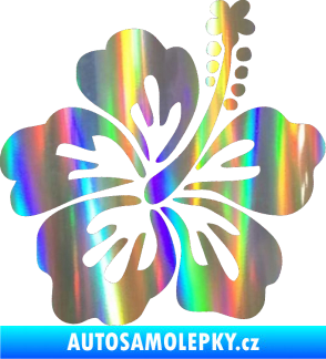 Samolepka Kytička 001 pravá ibišek Holografická