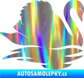 Samolepka Labuť 003 pravá Holografická