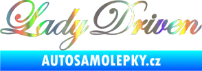 Samolepka Lady driven 003 nápis v řádce Holografická