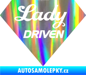 Samolepka Lady driven diamant Holografická