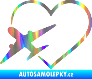 Samolepka Láska k létání 001 levá Holografická