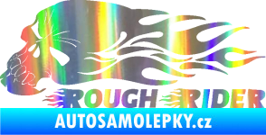 Samolepka Lebka 051 levá rough rider Holografická