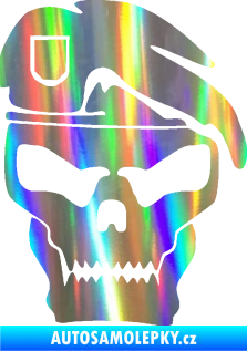 Samolepka Lebka army pravá Holografická