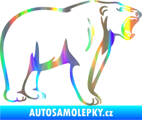 Samolepka Lední medvěd 003 pravá Holografická
