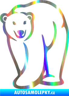 Samolepka Lední medvěd 004 levá Holografická