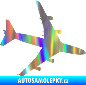 Samolepka letadlo 023 pravá Jumbo Jet Holografická