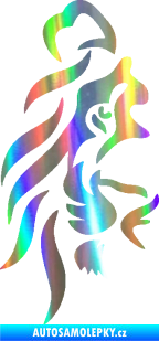 Samolepka Lev 012 levá půlka tváře Holografická