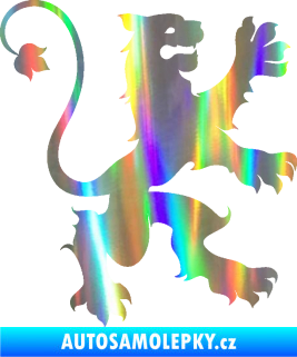 Samolepka Lev heraldika 002 pravá Holografická