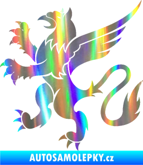 Samolepka Lev heraldika 003 levá Holografická