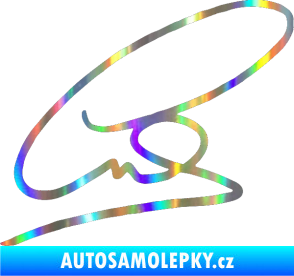 Samolepka Levis Hamilton podpis Holografická