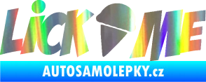 Samolepka Lick me nápis Holografická
