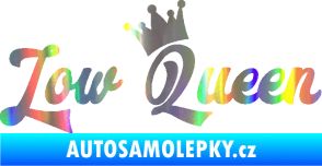 Samolepka Low Queen 001 nápis královna Holografická