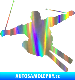 Samolepka Lyžař 001 pravá Holografická