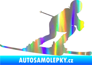 Samolepka Lyžař 002 pravá Holografická
