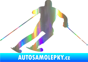 Samolepka Lyžař 003 pravá Holografická