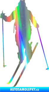 Samolepka Lyžař 004 levá Holografická