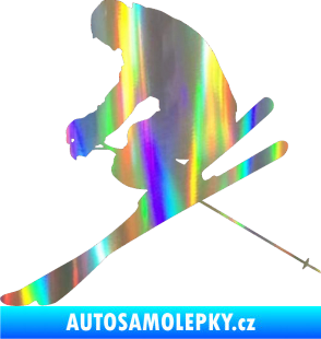 Samolepka Lyžař 005 levá Holografická
