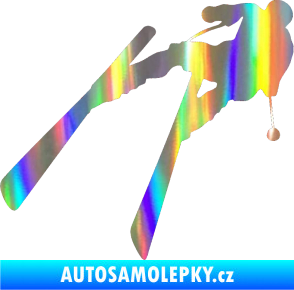 Samolepka Lyžař 007 levá Holografická