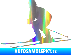Samolepka Lyžař 009 levá Holografická