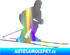 Samolepka Lyžař 009 pravá Holografická